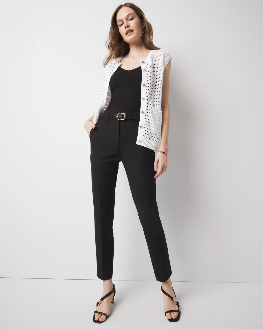Womens black ankle dress pants discount